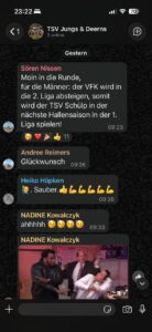 Aufstiegsmeldung TSV Schülp