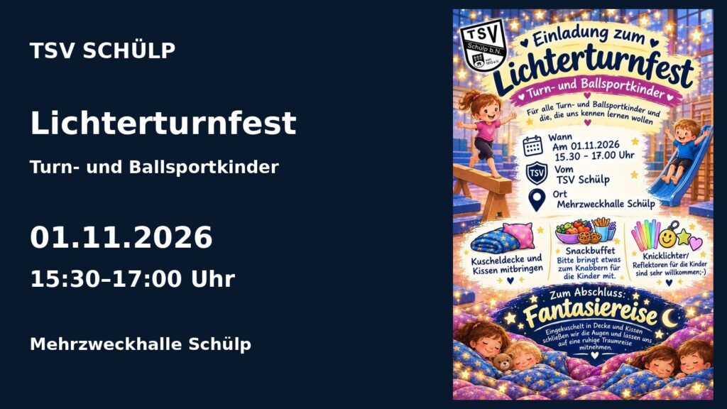 Lichterturnfest für unsere Turn- und Ballsportkinder